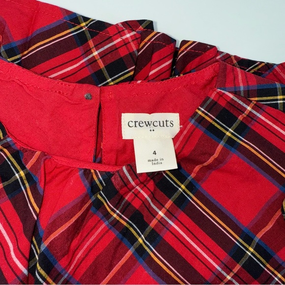 Crewcuts Girls Christmas Plaid Dress with Black Tie Belt - Picture 5 of 5